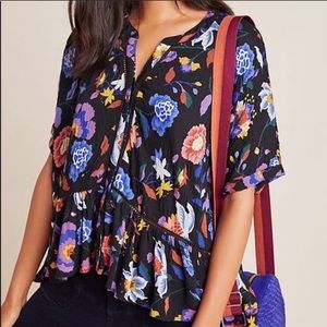 Josie Dolman-Sleeved Top, Black Floral, XXSP
